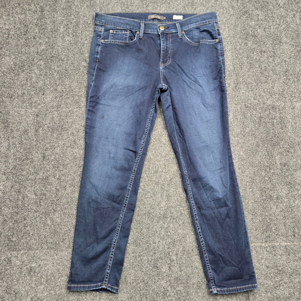 Level 99 Sienna Tomboy Jeans Cheyenne Dark Indigo Denim Womens Size 28 32x26